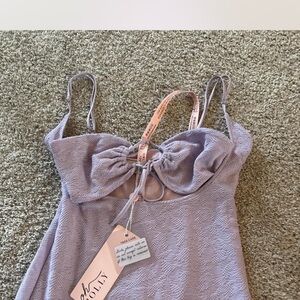 Oh Polly Lavender Midi Dress